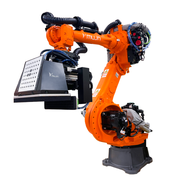 Case picking robot arm with gripper
